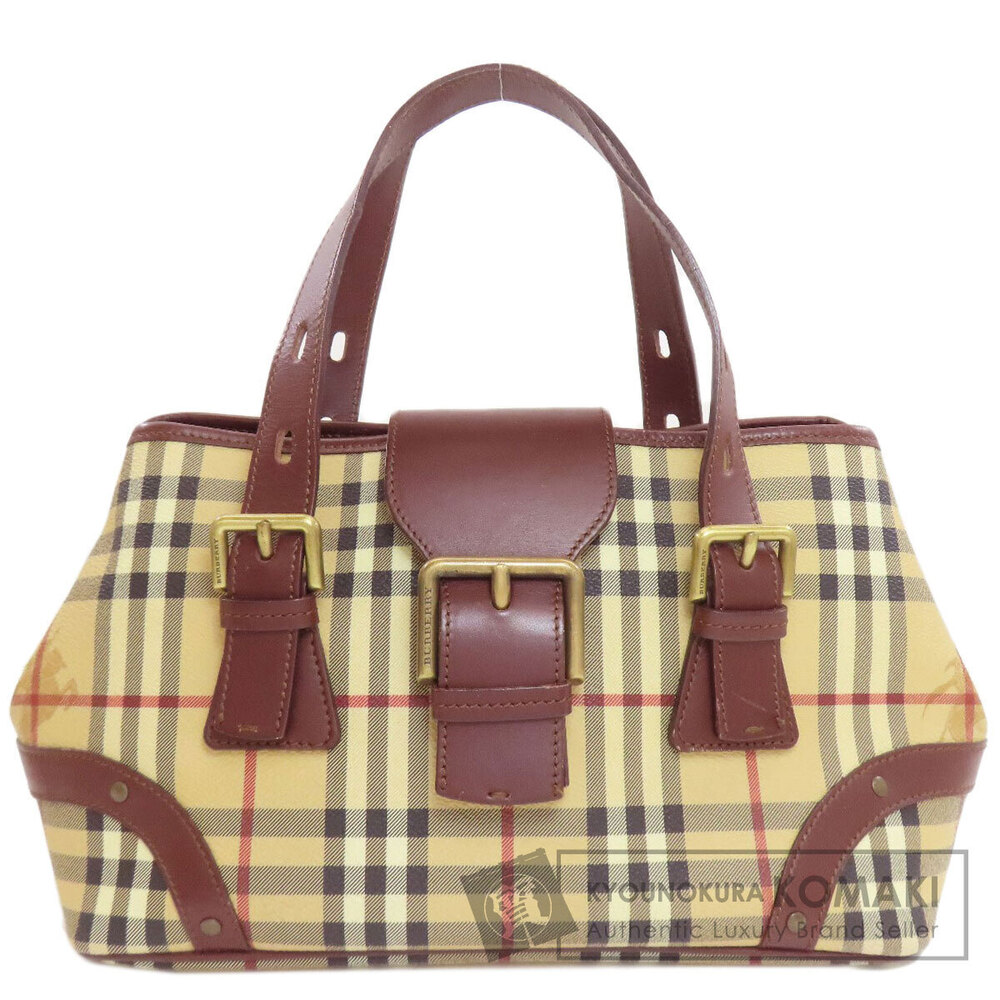 Burberry Check Handbag Leather